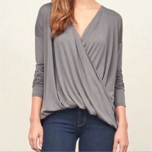 Abercrombie Cozy Wrap Front Tee (Small)